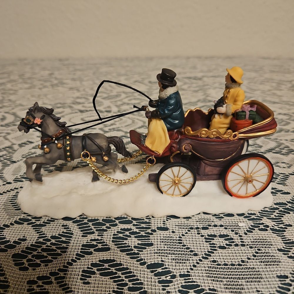 Dept. 18 Charming Holiday Time Horse-Drawn Carriage Figurine